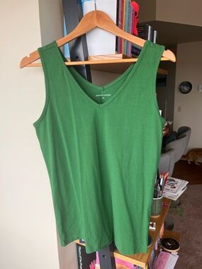 Universal Standard Green Double V-Neck Tank Top NWOT